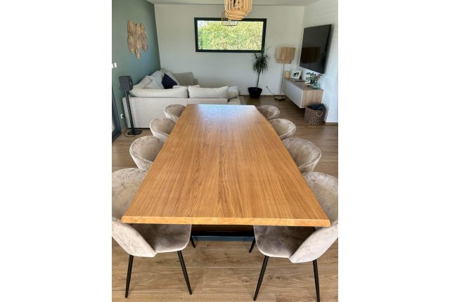 Plateau de table Chêne massif 1er choix